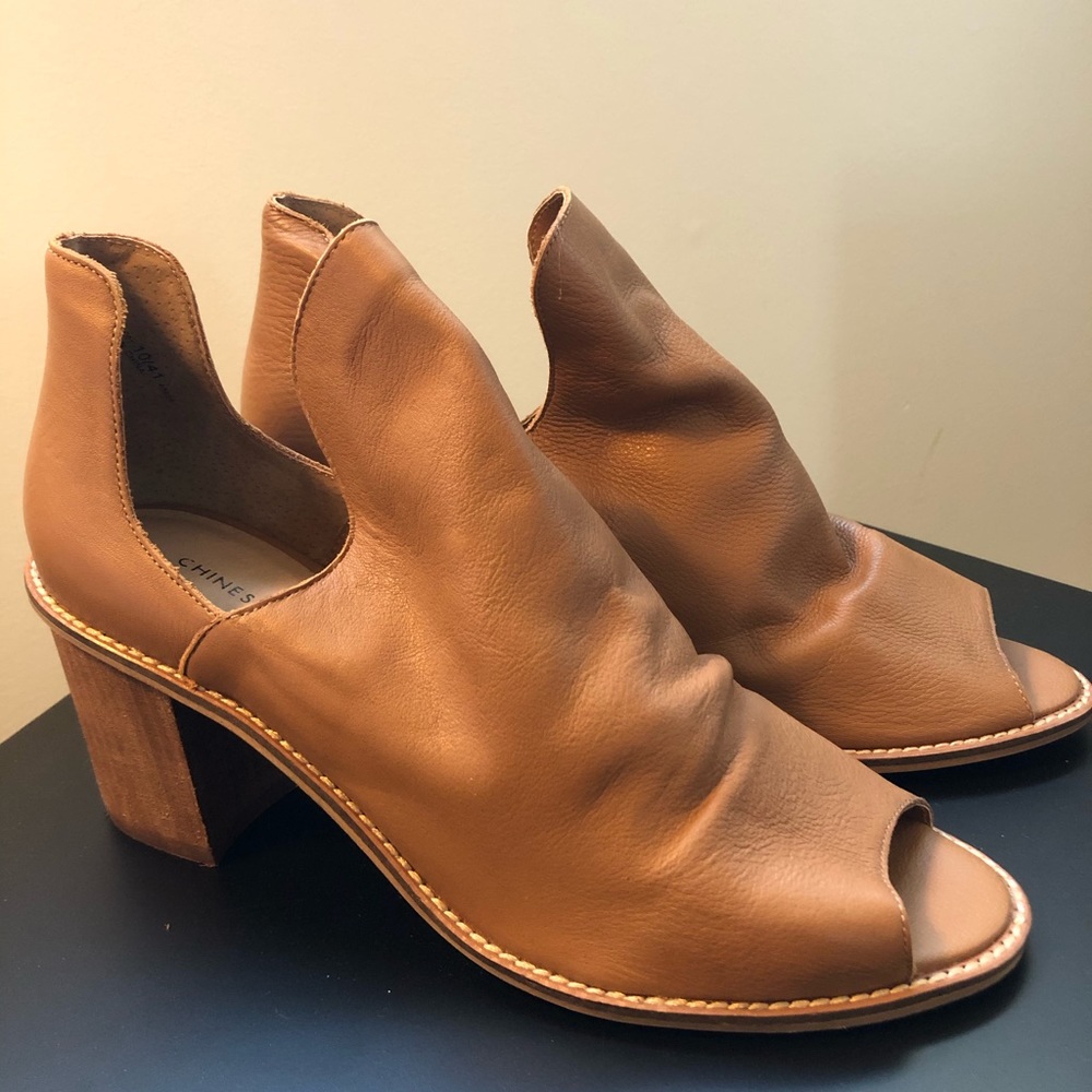Chinese Laundry Carlita Open Toe Leather bootie